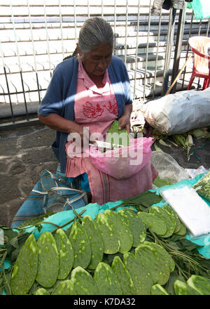 Tepoztlan, Morelos, Mexiko - 2013: Am Wochenende folkloristisch-Markt ist einer der wichtigsten Sehenswürdigkeiten der Stadt. Stockfoto