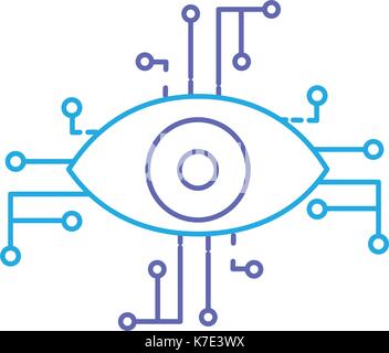 visuelle Anlagentechnik zu verbinden, in der Cyberspace-Struktur Stock Vektor