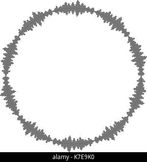 Equalizer Musik sound wave Kreis Vektor symbol Icon Design. Schöne Abbildung auf weißem Hintergrund Stock Vektor
