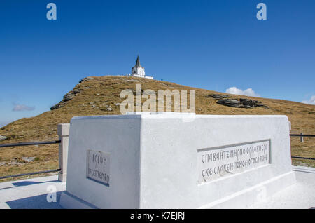 Kajmakcalan peak-W1 Lage - Mazedonien - Griechenland Grenze Stockfoto