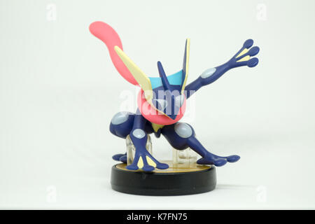 Nintendo Super Smash Bros Amiibo Collection Figur Greninja Stockfoto