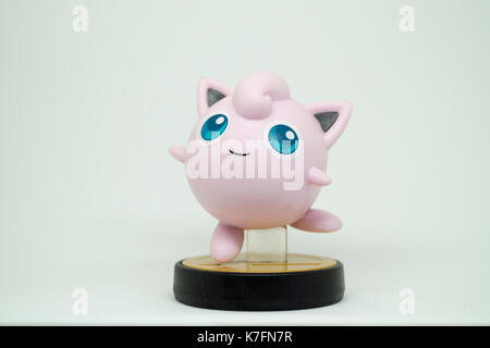 Nintendo Super Smash Bros Amiibo Collection Figur Jigglypuff Stockfoto