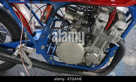 Nahaufnahme eines alten Motorrad Stockfoto