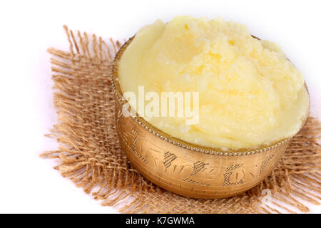 Desi Ghee oder clariified flüssige Butter, Öl, reinem Ghee Stockfoto