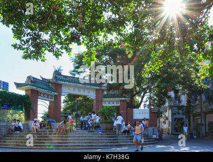 Xiamen, China - 23.August 2014: Touristen Insel Gulangyu in Xiamen City, Fujian, China Stockfoto