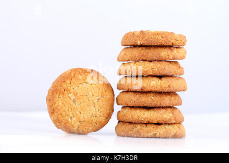 Haferflocken Cookies mit Honig, Honig, handgemachten Haferflocken Cookies Cookies, handgefertigte assorted Cookies Stockfoto