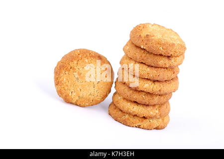 Haferflocken Cookies mit Honig, Honig, handgemachten Haferflocken Cookies Cookies, handgefertigte assorted Cookies Stockfoto