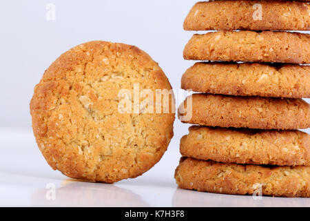 Haferflocken Cookies mit Honig, Honig, handgemachten Haferflocken Cookies Cookies, handgefertigte assorted Cookies Stockfoto