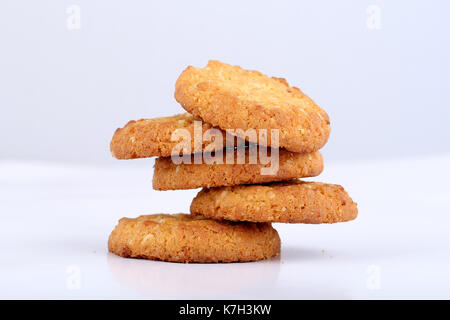 Haferflocken Cookies mit Honig, Honig, handgemachten Haferflocken Cookies Cookies, handgefertigte assorted Cookies Stockfoto