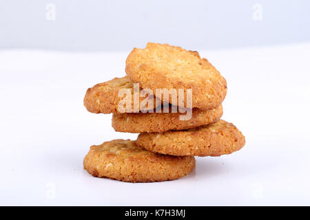 Haferflocken Cookies mit Honig, Honig, handgemachten Haferflocken Cookies Cookies, handgefertigte assorted Cookies Stockfoto