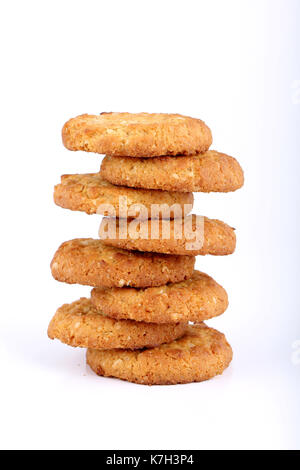 Haferflocken Cookies mit Honig, Honig, handgemachten Haferflocken Cookies Cookies, handgefertigte assorted Cookies Stockfoto