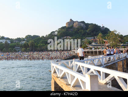 Xiamen, China - 23.August 2014: Touristen Insel Gulangyu in Xiamen City, Fujian, China Stockfoto