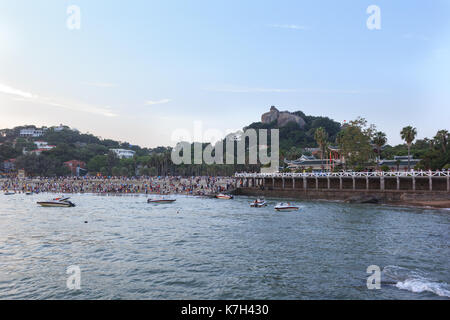 Xiamen, China - 23.August 2014: Insel Gulangyu Sonnenuntergang in der Stadt Xiamen, Fujian, China Stockfoto