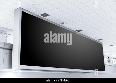 Große Anschlagtafel. schwarz Werbung LED-Platine leeren Raum für Text. Stockfoto