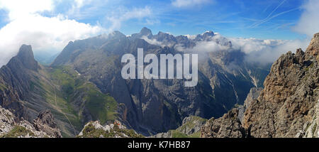 Rosengarten Panoramaaussicht Stockfoto