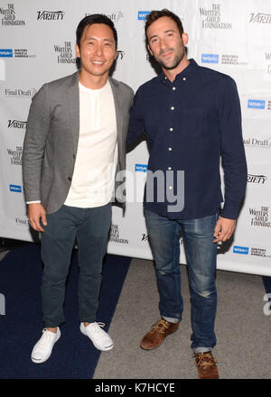 Kevin yu und Steven Davis besucht sublime primetime Bedienfeld wgaw Diskussion 2017 mit Emmy-nominierten Autoren an Schriftsteller guild Theater am 15. September 2016 in Beverly Hills, Kalifornien. Stockfoto