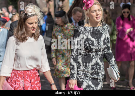 Amorbach, Deutschland. September 2017. Religiöse Hochzeit des Erbprinzen Ferdinand von Leiningen und der Prinzessin Viktoria Luise von Preussen in Amorbach (Bayern). Am 16. September 2017. Foto: Erhardt Szakacs /picture Alliance/dpa/Alamy Live News Stockfoto