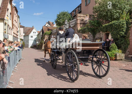 Amorbach, Deutschland. 16 Sep, 2017. Religiöse Hochzeit von Erbprinz Ferdinand von Leiningen und Prinzessin Viktoria Luise von Preussen in Amorbach (Bayern), Deutschland. Am 16. September 2017. Foto: Erhardt Szakacs/picture Alliance | Verwendung weltweit/picture alliance/dpa/Alamy leben Nachrichten Stockfoto