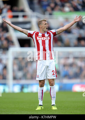 DARREN FLETCHER Stoke City FC ST JAMES PARK Newcastle, England, 16. September 2017 Stockfoto