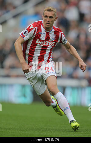 DARREN FLETCHER Stoke City FC ST JAMES PARK Newcastle, England, 16. September 2017 Stockfoto