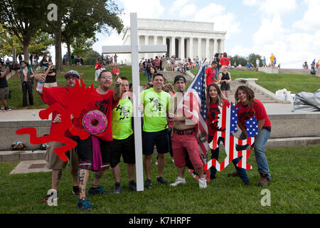 Samstag, September 16th, 2017, Washington, DC, USA: Juggalos auf der National Mall sammeln das US-Justizministerium und FBI sie Auflistung als "lose organisierten hybrid Bande zu protestieren." Stockfoto
