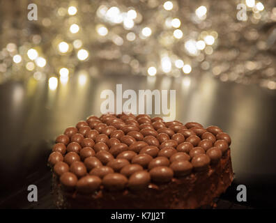 Schokokuchen in Herzform Stockfoto