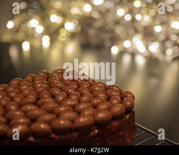 Schokokuchen in Herzform Stockfoto