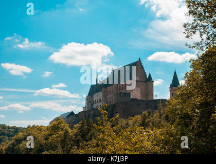 Burg Vianden, Luxemburg Stockfoto