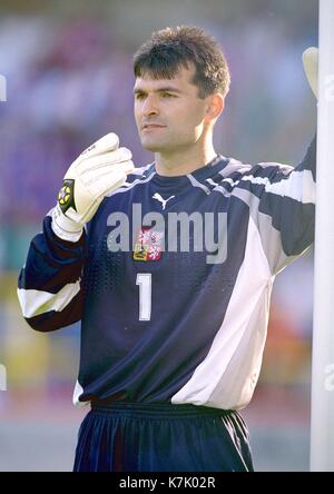 © ALPHA 041069 16/06/2000 PAVEL SRNICEK "TSCHECHISCHE REPUBLIK" V "FRANKREICH" - EURO 2000 Fußball Turnier JAN BREYDEL STADION BRÜGGE BELGIEN Stockfoto