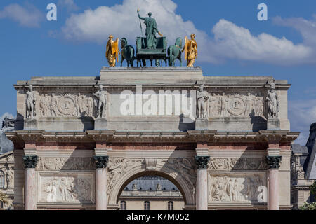 Arc de Triomphe du Carrousel Paris Frankreich Stockfoto