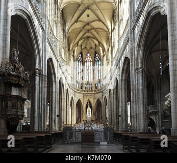 Die Kathedrale von St. Vitus in Prag bietet: Atmosphäre, wo: Prag, Tschechische Republik Wann: 16 Aug 2017 Quelle: Oscar Gonzalez/WENN.com Stockfoto