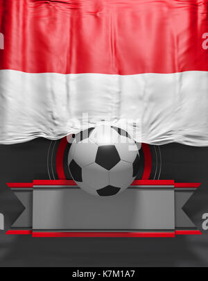 Flagge Indonesien, Indonesische Fahne (3D-Render) Stockfoto