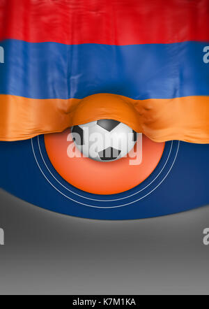 Flagge Armenien Rendern, Armenisch 3 D Flag (3D-Render) Stockfoto