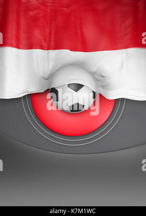 Flagge Indonesien, Indonesische Fahne (3D-Render) Stockfoto