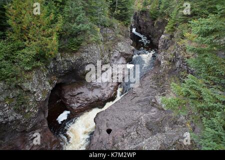 Die temperance River Gorge, in der Nähe von Schroeder, Minnesota, USA. Stockfoto