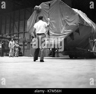 Die Atlas Collection im San Diego Air & Space Museum zeigt Materialien, die von Lockheed Martin und ULA gespendet wurden. Mit über 3.000 Rollen mit 16-mm-Film dokumentiert die Kollektion die Entwicklung des Atlas-Trägerraketen und seine Rolle bei der US-amerikanischen Raumfahrt, einschließlich früherer Astronautenmissionen. Stockfoto