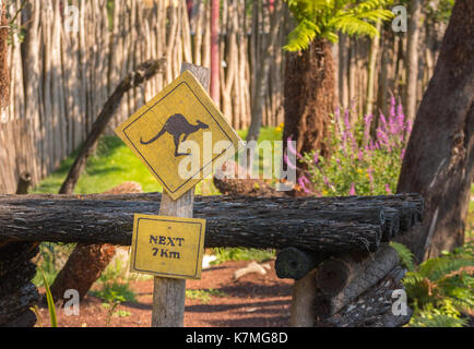 Gelbe Warnzeichen für kangaroes