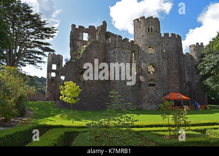 Laugharne Schloss. Castell Talacharn. Stockfoto