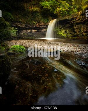 Sgwd Gwladus Wasserfall AKA Lady fällt Stockfoto