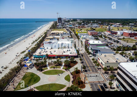 Myrtle Beach South Carolina, Atlantischer Ozean, North Ocean Boulevard, Plyler Park, Promenade, SkyWheel, Riesenrad, Luftaufnahme von der Gondel, SC170516090 Stockfoto