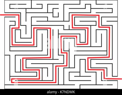 Gelöst Labyrinth Vektor symbol Icon Design. Schöne Abbildung auf weißem Hintergrund Stock Vektor