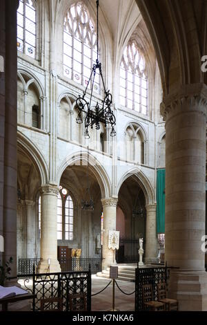 Saint-Pierre-sur-Dives Abbey (Abbaye de Saint-Pierre-sur-Dives), Calvados, Normandie, Pfarrhaus,Arcade Stockfoto