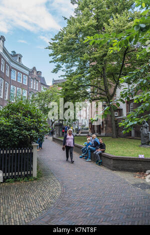 Der Begijnhof Innenhof im Zentrum von amsterdam Stockfoto