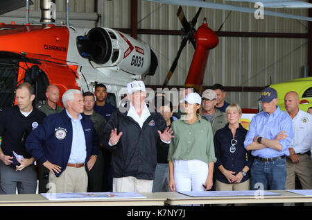 Präsident der Vereinigten Staaten von Amerika, Donald Trump, der Vizepräsident der Vereinigten Staaten Mike Pence, Senator Marco Rubio, Gouverneur Rick Scott, und die erste Dame Stockfoto