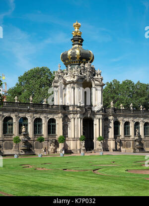 Kronentor Tor, Zwinger Palast, Dresden, Sachsen, Deutschland Stockfoto