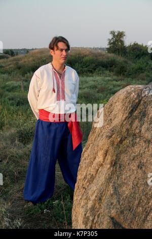 Krieger der Ukraine. Cossak. Stockfoto