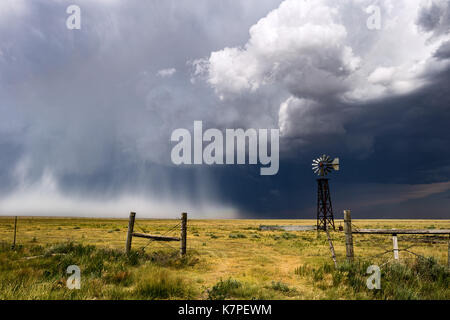 Hagel Sturm in den Ebenen von Colorado Stockfoto