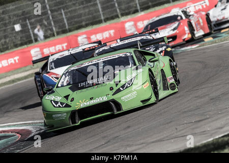 Imola, Italien - 25. September 2016: Ein Lamborghini Huracan vom Imperiale Racing Team, gefahren von VENTURINI Giovanni, dem C.. Gran Turismo Super GT3-GT3 Stockfoto