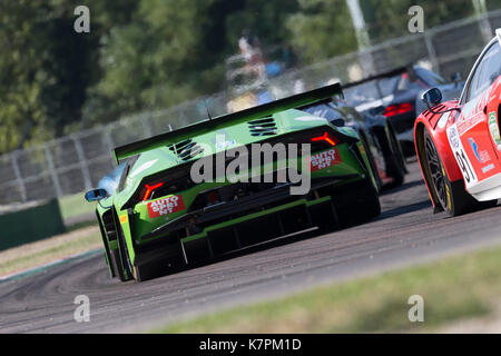 Imola, Italien - 25. September 2016: Ein Lamborghini Huracan vom Imperiale Racing Team, gefahren von VENTURINI Giovanni, dem C.. Gran Turismo Super GT3-GT3 Stockfoto