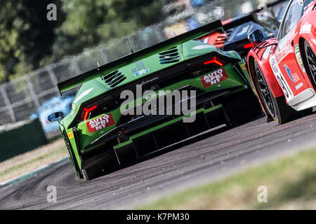 Imola, Italien - 25. September 2016: Ein Lamborghini Huracan vom Imperiale Racing Team, gefahren von VENTURINI Giovanni, dem C.. Gran Turismo Super GT3-GT3 Stockfoto